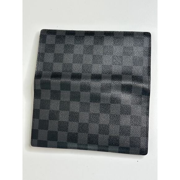 Louis Vuitton Damier Graphite Brazza Wallet Gray Black Genuine Leather Luxury - Picture 9 of 9